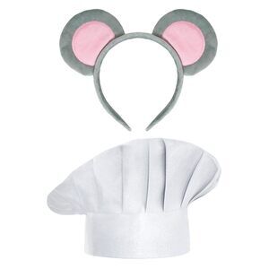 7289 Mouse Ears Headband Chef Hat Animal Ears Headwear